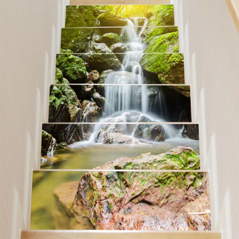 

Strong adhesive 3D Landscape Theme Sticker Stairway Decor Wall Paper Sticker
