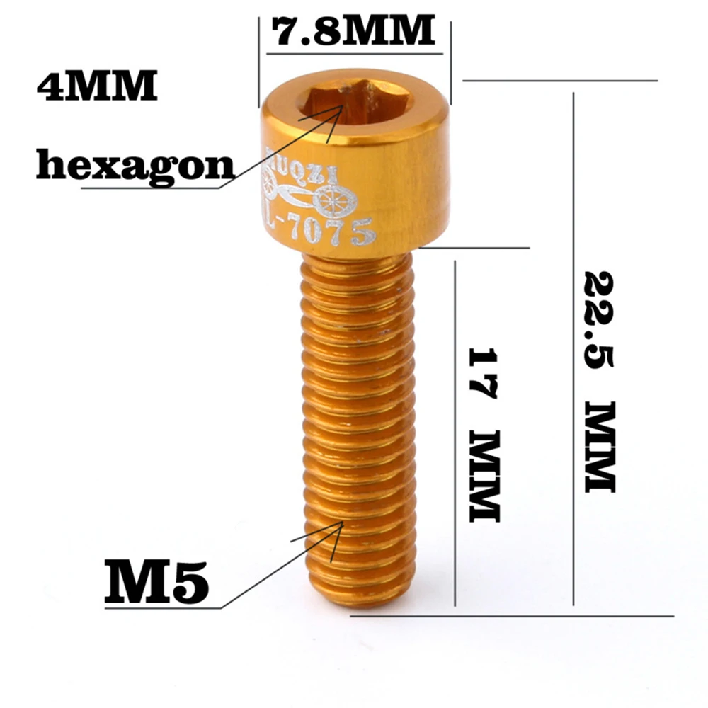 4 шт./пакет M5x17mm Алюминий сплав велосипедный держатель для бутылки винты вынос