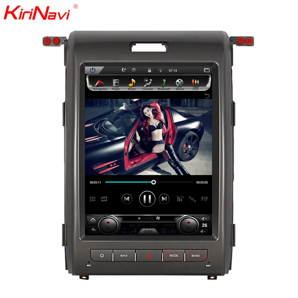 Top KiriNavi Vertical Screen Tesla Style 12.1" Android 8.1 Car Radio For Ford F150 Car Dvd Multimedia GPS Navigation 2009 - 2013 4G 2