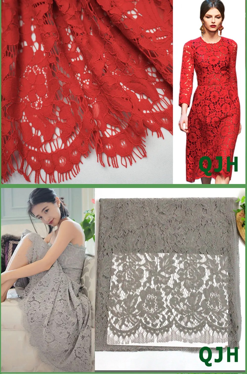 QJH бренд 1,5*1,5 м Lash вышивка кружевная ткань хлопок шнур французская кружевная ткань гипюр нигерийское Африканское кружево для свадебного платья