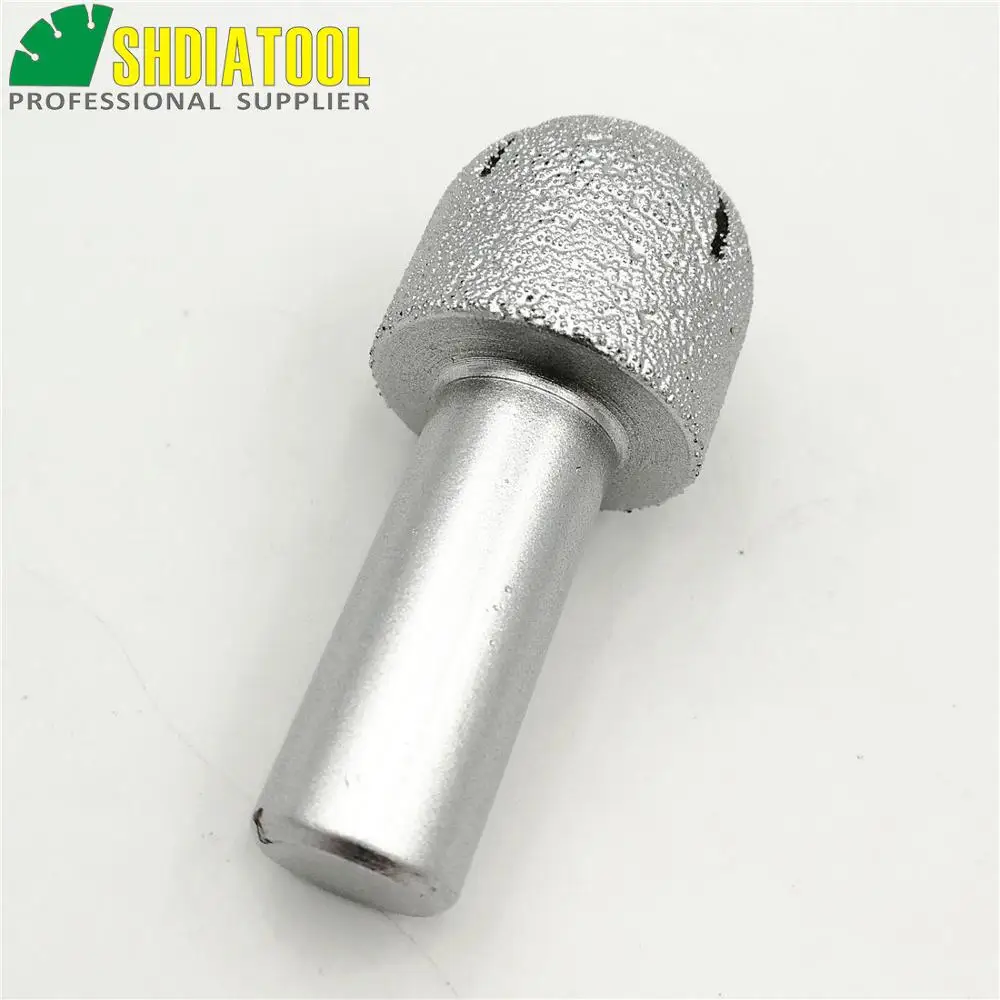 Radius 12mm Round Brazed diamond router bits with 1/2" shank for slab edge profile, staight knife, Router cutter for stone