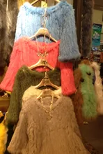 Rose rex rabbit hair fur coat rabbit fur knitted fur top fur coat