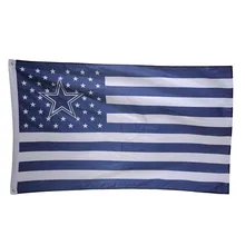 1 pcs USA Dallas Cowboys Starbucks Flag with white line 90*150 cm 3×5 ft rugby game team flags Banner American team
