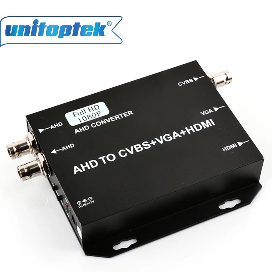 

2016 NEW AHD Camera Signal To HDMI/VGA/CVBS Converter Support HDMI+VGA+CVBS(BNC) Output 1080P 25/30Hz HD Video Converter-Black