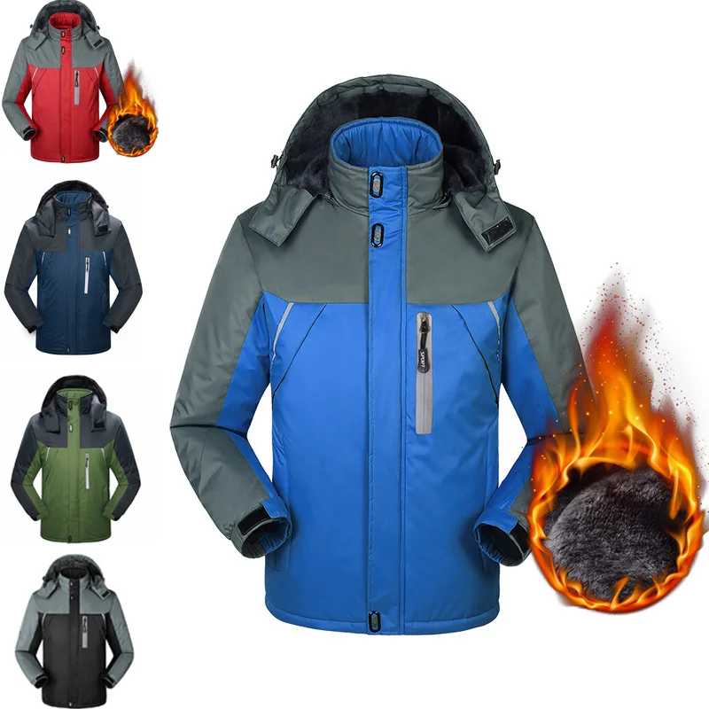 

Waterproof Winter Jacket Men Heated Thermal Outdoor Hiking Jackets Rain Coat Ski Windbreaker Jacket Windproof Hunting Clothes