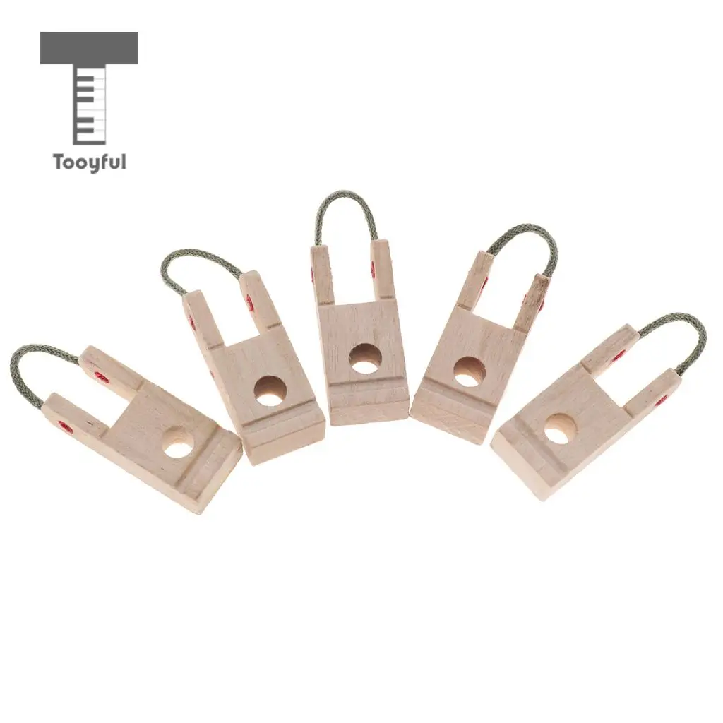 Tooyful Durable 5 Pieces Wood Piano Hammer Butt Plates/Flanges for Upright/Vertical Piano DIY Parts