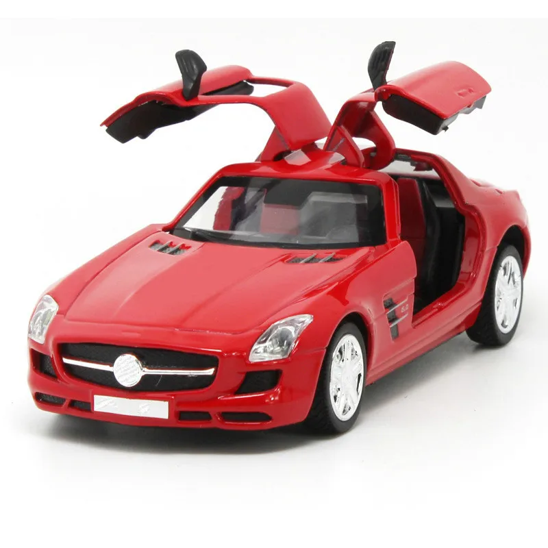 Для Mercedes-Benz Tern SLS спортивная модель автомобиля Музыка свет тянуть назад Diecast Супер гоночный Сплав Бутик модель автомобиля скорость колеса 1:36