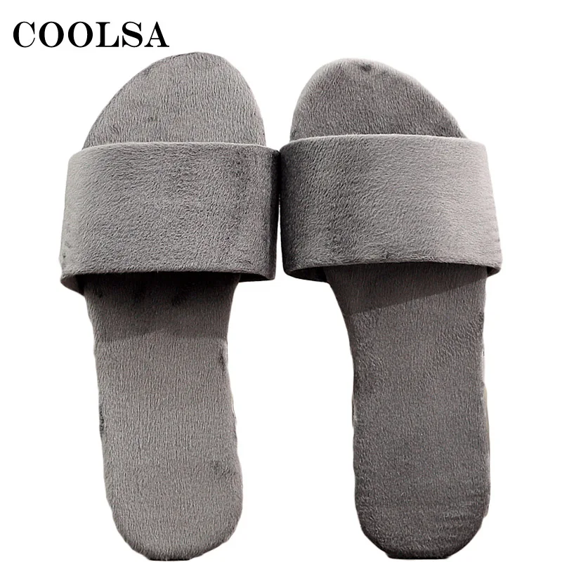 

Spring Autumn Women Simple Velvet Slippers Suede Fabric Flat Non Slip Candy Colors Open Toe Basic Slides Female Home Flip Flops