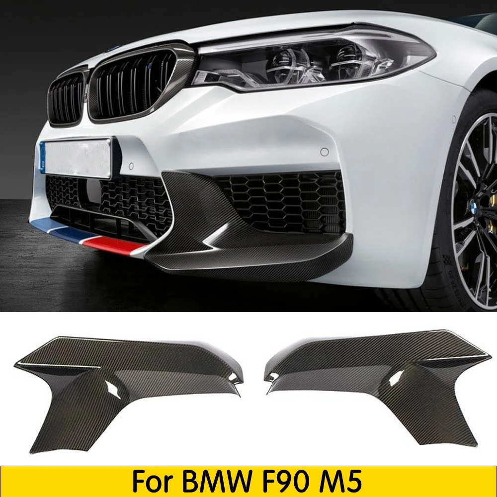 Передний сплиттер для BMW F90 M5 2018 2019 углеродное волокно/FRP передний угловой бампер
