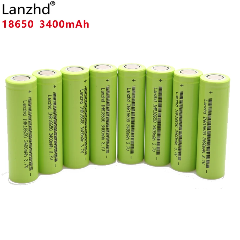 8 шт. INR18650 для samsung 18650 3,7 V 3400mAh литий-ионная аккумуляторная батарея 30A разряда для инструментов батареи для электронных сигарет