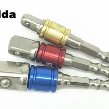 3pcs/set Adapter Set Socket Bit Hex Shank 1/4" 3/8" 1/2" Impact Drill Bit Driver Electrical Drilling Heads tool accessories