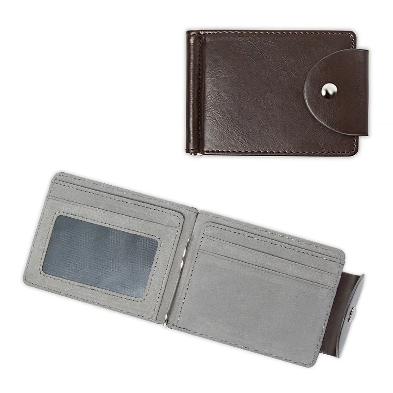 LEFUR мужской кошелек, высокое качество, кожаный кошелек, держатель для карт, мужской модный держатель для кредитных карт, сумка для денег, винтажные маленькие кошельки carteira - Цвет: Gray