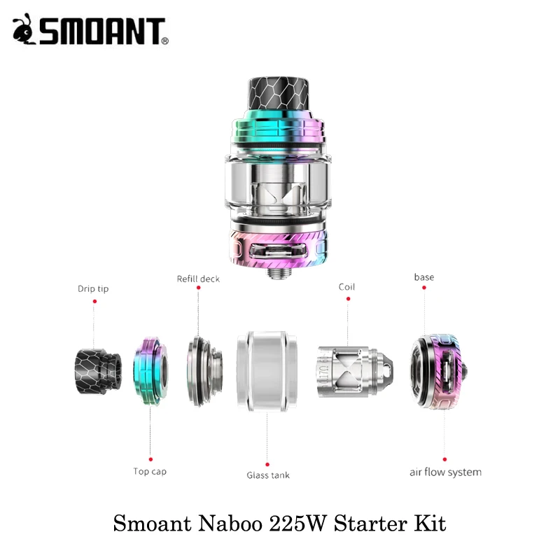 Электронная сигарета Smoant naoo 225 Вт боксмод вейп испаритель Naboo Mesh Sub Ohm Tank 4 мл/2 мл