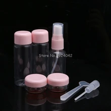 7Pcs/set Mini Travel Mini Plastic Transparent Empty Make Up Container Bottle Kit New HTY07