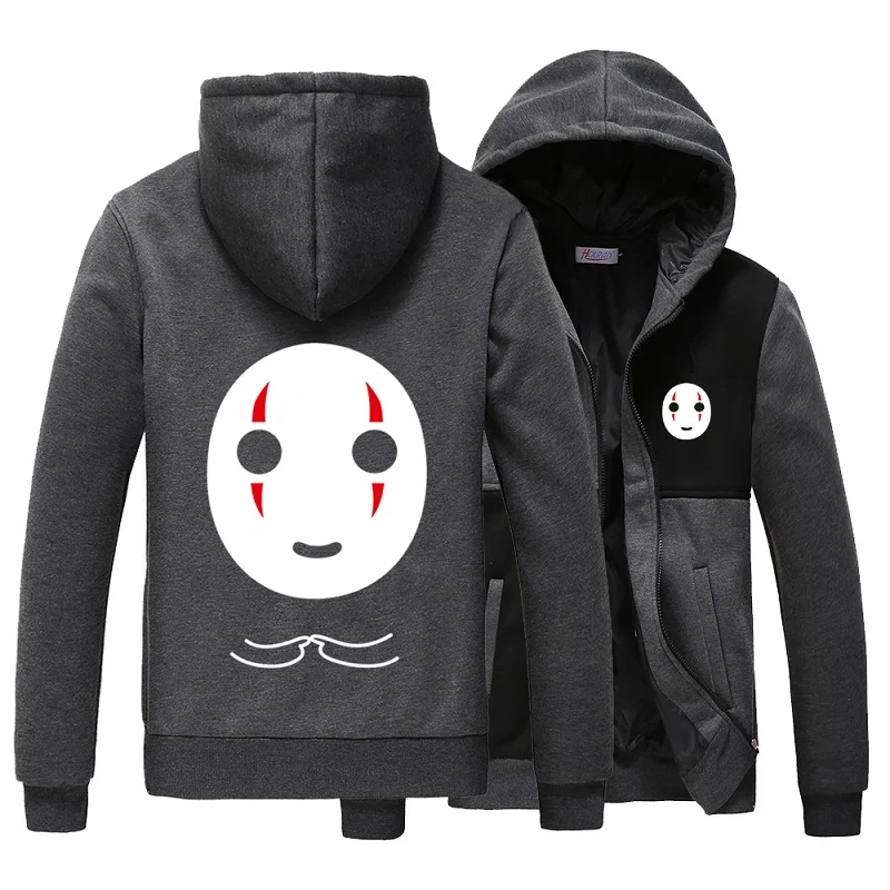 

Anime Cos Spirited Away No Face man luminous Hooded Hoodie Cardigan ogino chihiro Noctilucent Hoodie Jacket Coat
