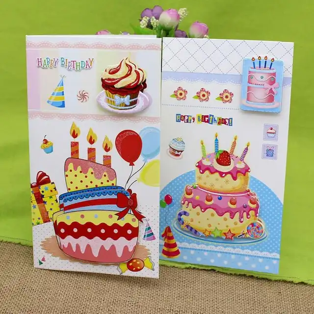 Online Shop 16pcs Set Charm Birthday Cards Happy Birthday Gift