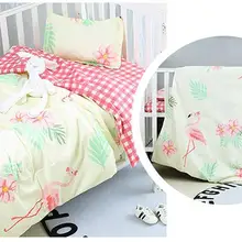 С начинкой Фламинго хлопок детское одеяльце новорожденных детская постельное белье распускать и мыть, одеяло/простыни/подушки детские