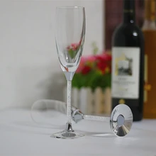 2017 new fashion personal customed crystal 170ml wedding goblets champagne flutes favors and gifts