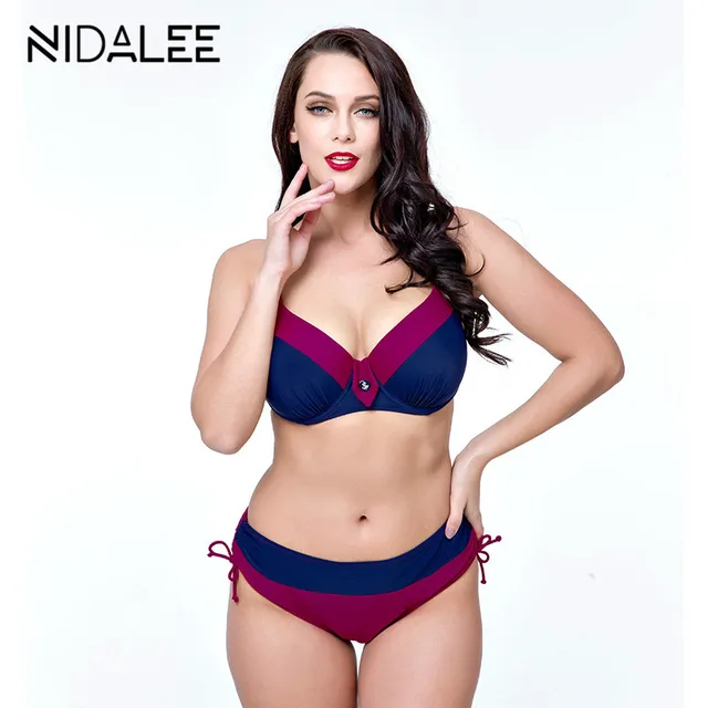 Plus Size Donne Bikini A Vita Alta Costume Da Bagno D\'epoca Pin Up ... Plus Size Donne Bikini A Vita Alta Costume Da Bagno D\'epoca Pin Up ...