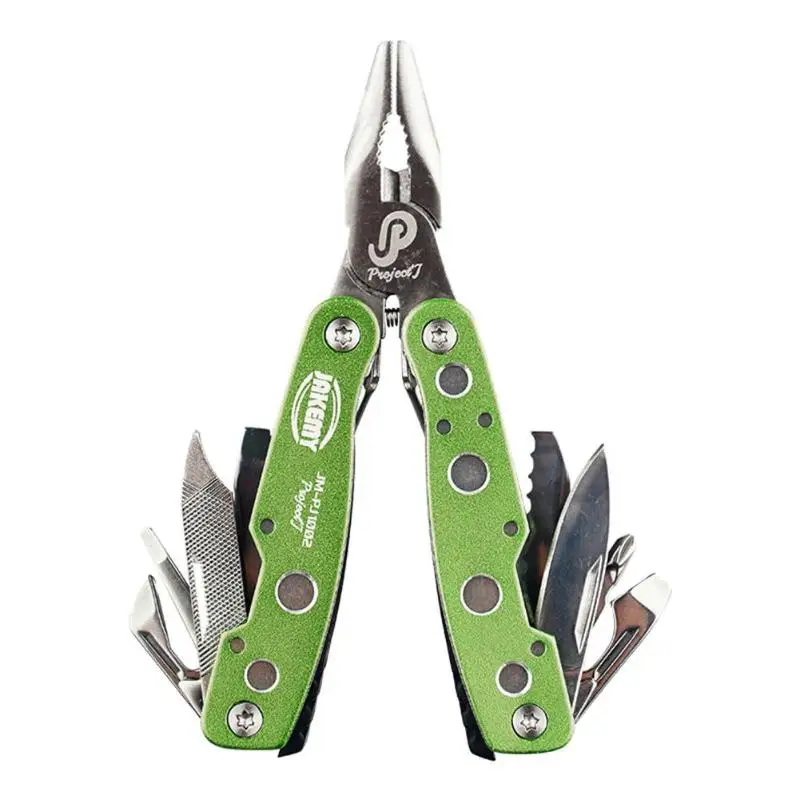 

PJ1002 10.8cm Folding 9 in 1 Multifunctional Cutter Pliers Outdoor Tool