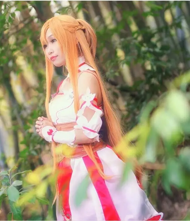 Стиль Sword Art онлайн полый костюм Asuna для косплея(костюмированных игр) платье для битвы