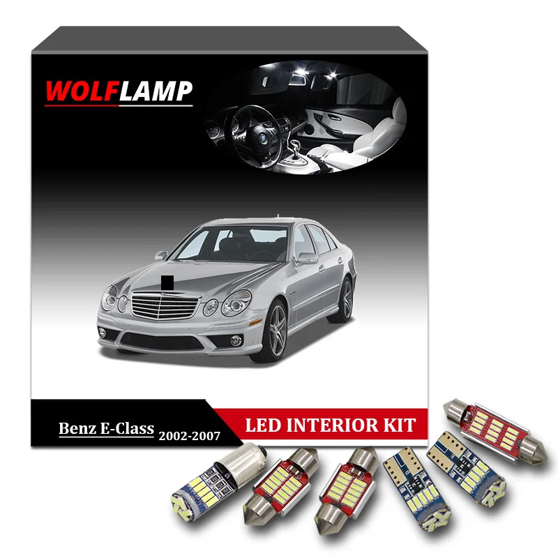 Wolflamp 17 шт. светодиодная интерьерная с canbus автомобильные фары для 2002-2007 Mercedes Benz