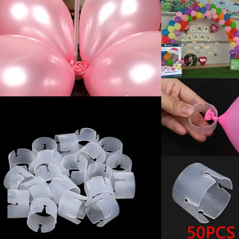 

50pcs/lot Arch Balloon Buckle Connectors High Quality DIY Christmas Wedding Party Ballon Clips Balloon Clip #704