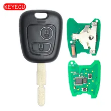 Keyecu KYDZ Remote Key FOB 2 Button 433MHz for Peugeot 406 With ID46 Chip Uncut Blade
