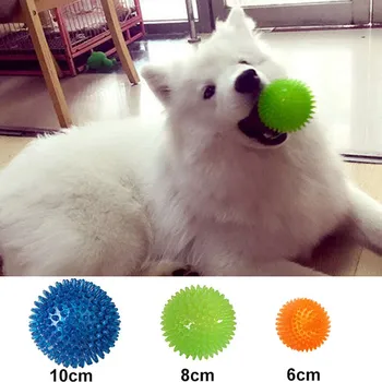 

Soft Pet Dog Balls Rubber Toy For Dog Ball Teeth Clean Pet Chew Toys squeaky Sound Bite Resistant interactive Small to Large