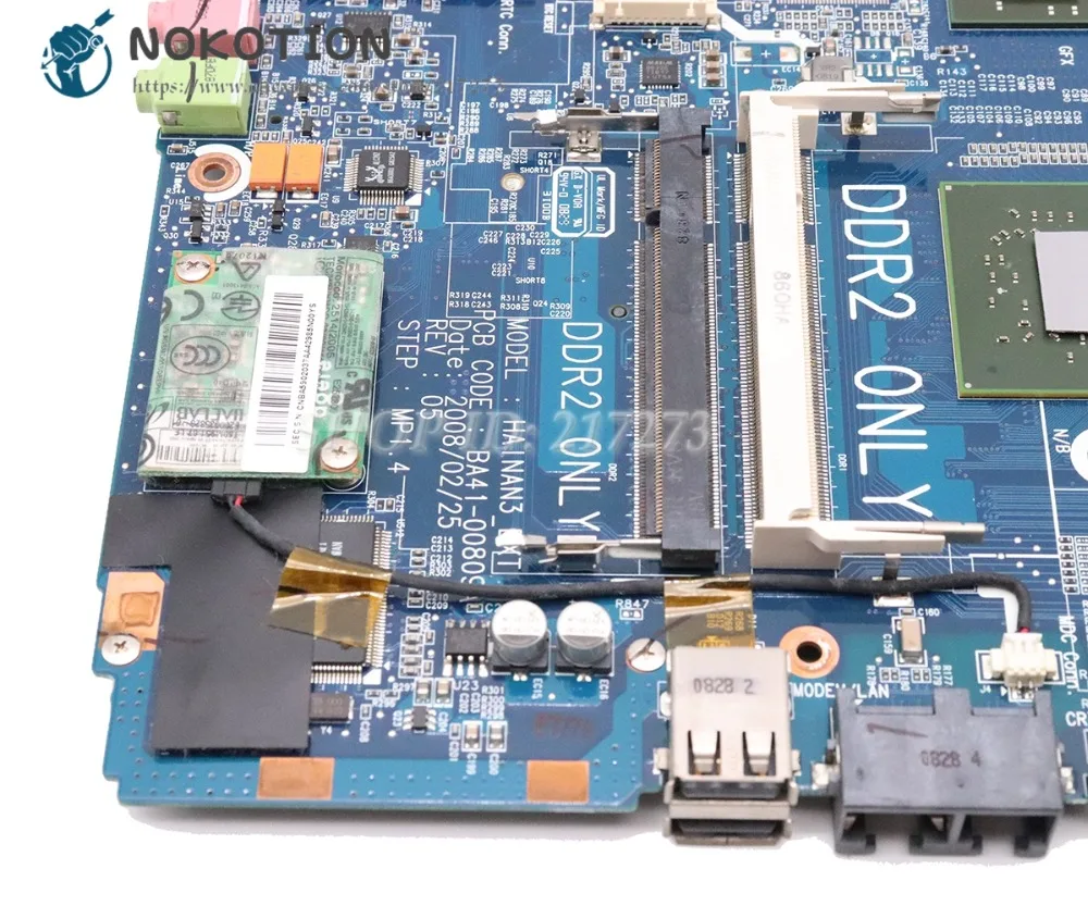 NOKOTION для samsung NP-R20 R25 R20 Материнская плата ноутбука X2300 Графика DDR2 BA92-04641A BA92-04641B BA41-00810A BA41-00809A