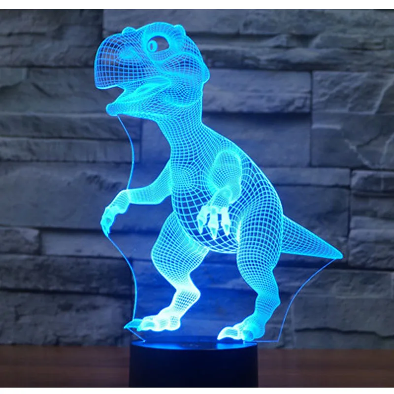 

3D LED Night Lights Dinosaur with 7 Colors Light for Home Decoration Lamp Amazing Visualization Optical Illusion Awesome