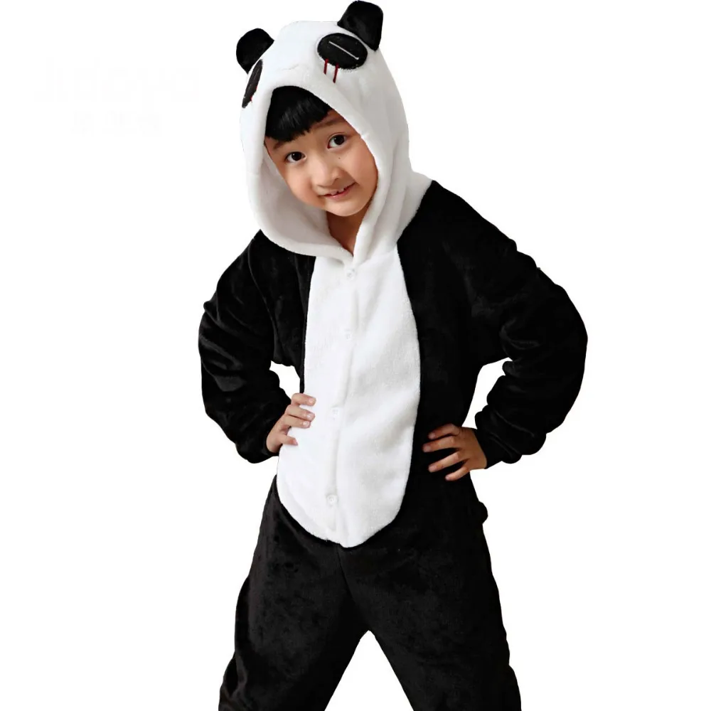 Cartoon Xmas Panda Onesies Cosplay Child Halloween Costumes Boys Animal ...