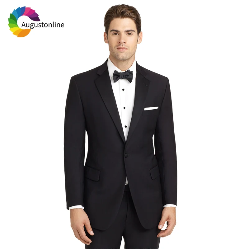 Black 2019 Slim Fit Men Suits For Wedding Bridegroom Groom Formal Costume Prom Tailored Made Tuxedo Best Man Blazer Traje Hombre