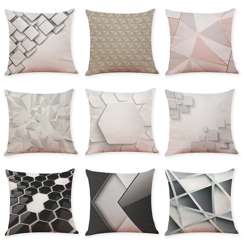 Модный геометрический чехол для подушки на талию, наволочка для дивана, наволочка для домашнего декора, декоративные подушки C30518