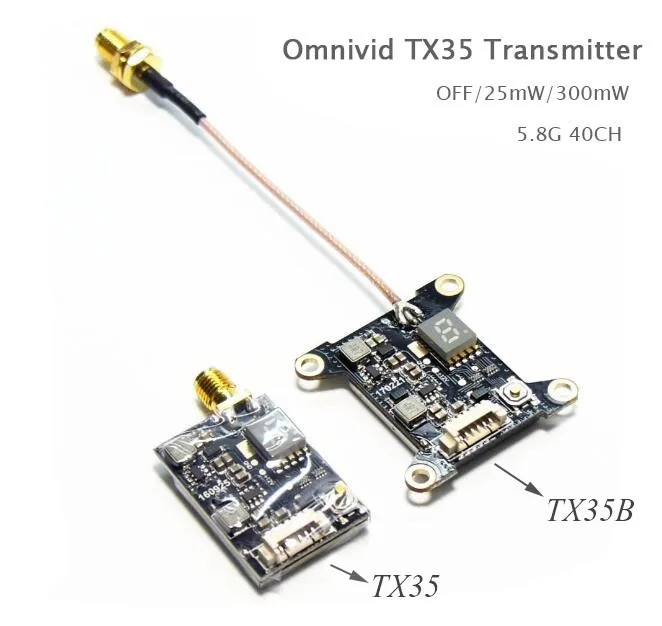 

Free Shipping TX35/TX35B 5.8G 40CH RC Quadrocopter Transmitter Audio/Video Transmitter Spare Part For RC Quadcopter Drone