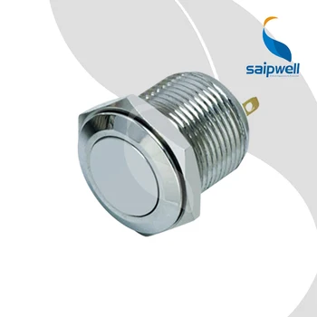 

ResetableType Waterproof IP67 Mini Button Switch / Flat Shape Metal Push Button Switch (SP16-D1)
