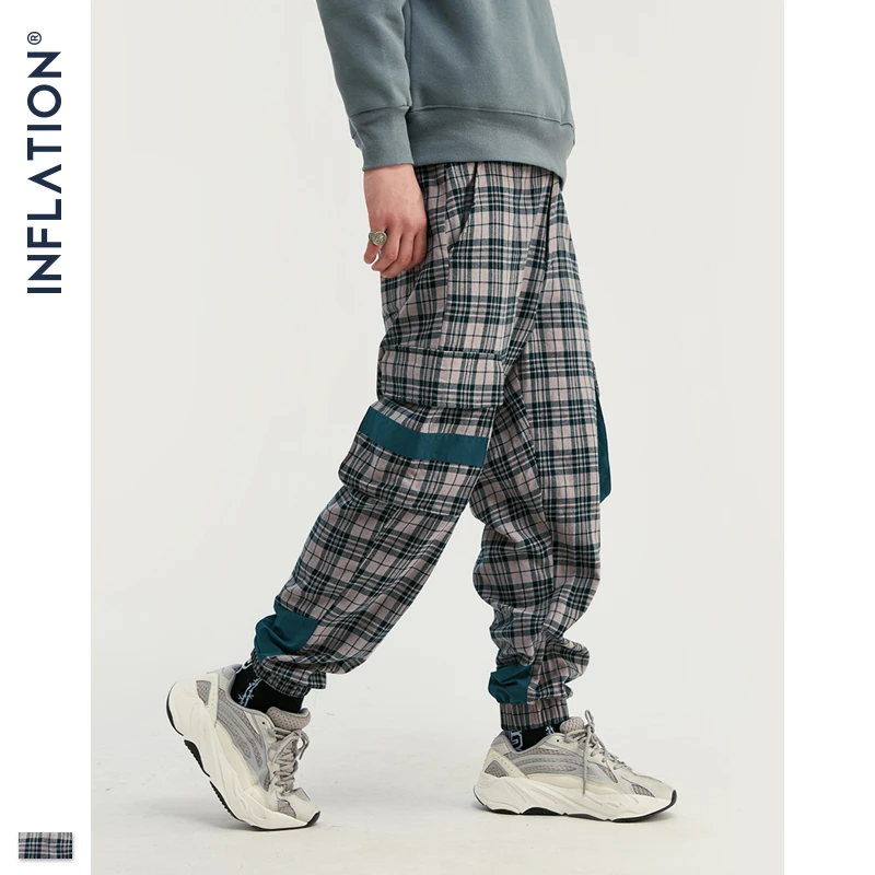 plus size plaid joggers