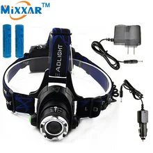 ZK30 3800LM Cree XM-L T6 Led Headlamp Zoomable Headlight Waterproof Head Torch flashlight Head lamp Fishing Hunting Light