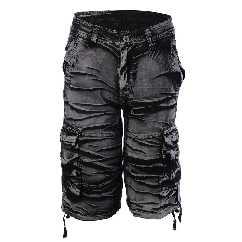 Promo SHUJIN New 2020 Men Cargo Shorts Casual Loose Short Pants Camouflage Military Summer Style Knee Length Plus Size 8 Colors Short