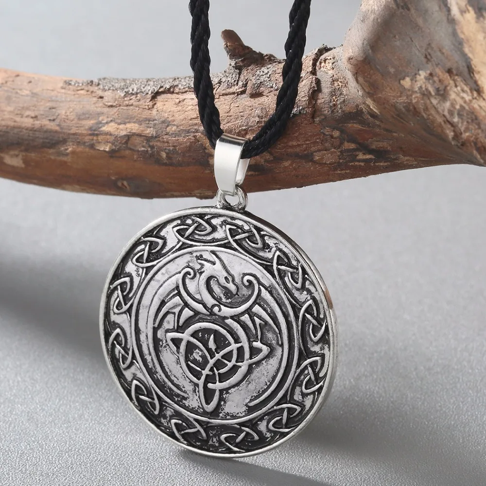 CHENGXUN Мужская Valknut Викинги амулет кулон ожерелье Norse волк головное ожерелье животное колье для лучших друзей подарок