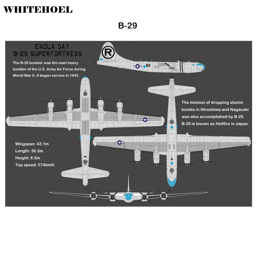 

Wall Art Decorative Painting Modern Aircraft Aviation Picture B29 F35 Su57 Analysis Military Fans Wallpaper Military Photos