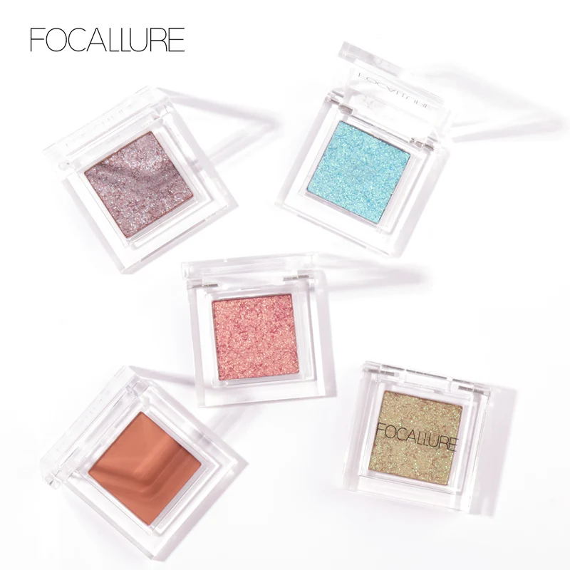 

FOCALLURE Shimmer Eyeshadow Single Color Shadow Palette Long-lasting Waterproof Eyeshadow Eye Cosmetics