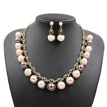 

Popular four color pearl women's elegant gift jewelry sale