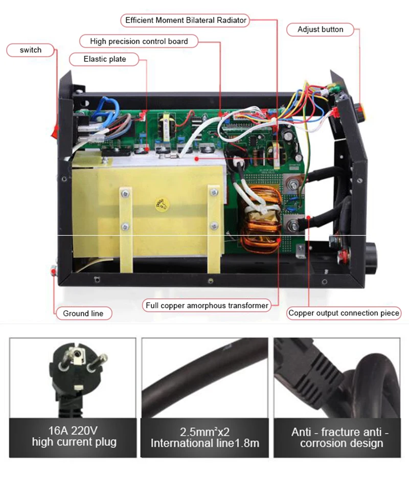 DUBA мини ZX7-200 200A 6.5KVA IP23 инвертор дуговой Электрический сварочный аппарат MMA сварочный аппарат для сварки рабочих и электрических работ