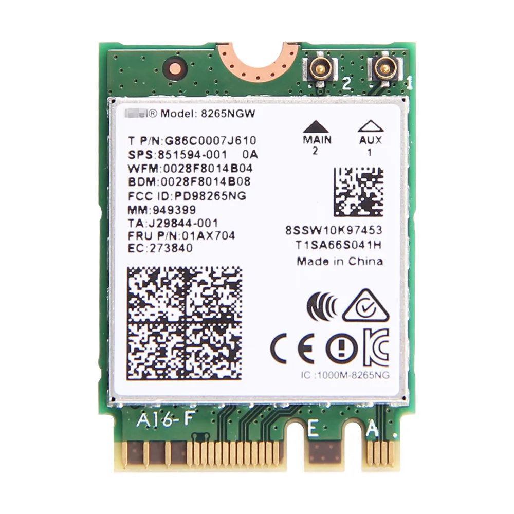 Fenvi Новый Dual Band ноутбука WLAN сети Wi-Fi для intel wireless-AC 8265 8265NGW 802.11ac NGFF 867 Мбит/с + Bluetooth 4.2