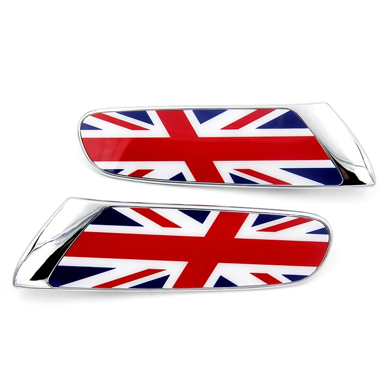 Mini Cooper F55 F56 F57 Side Lamp Cover Union Jack Chrome