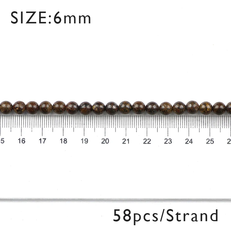 BTFBES матовый натуральный камень бронзит бусины 6 8 10 12 мм круглые руды свободные бусины для изготовления браслетов ювелирных изделий ожерелье DIY аксессуары - Цвет: ST184-6mm 59pcs
