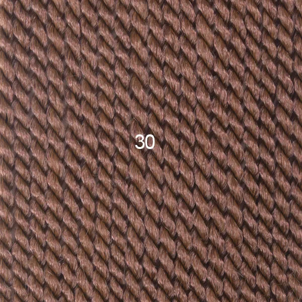 Рафинированные волосы ручной работы крючком косички Сенегальские твист плетение наращивание волос Омбре коричневый серый синтетические косички 22 пряди/шт - Цвет: #30