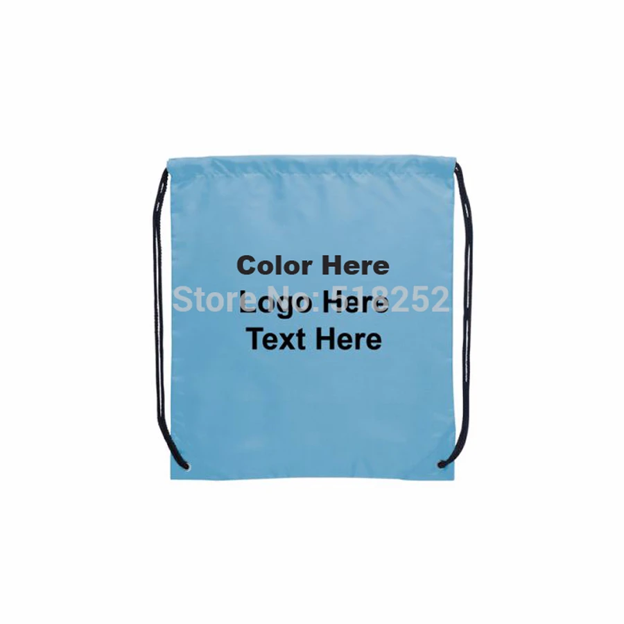 Custom Drawstring Backpack Bag Company Logo Customize 30x45cm Sports Team Decoration Promotion Home Holiday Business Advertising | Дом и сад
