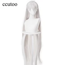 Игра arknights Родос Косплэй Парик 120 см серебристо-белый прямые Длинные Синтетические волосы на Хэллоуин карнавальный вечерние+ парик Кепки